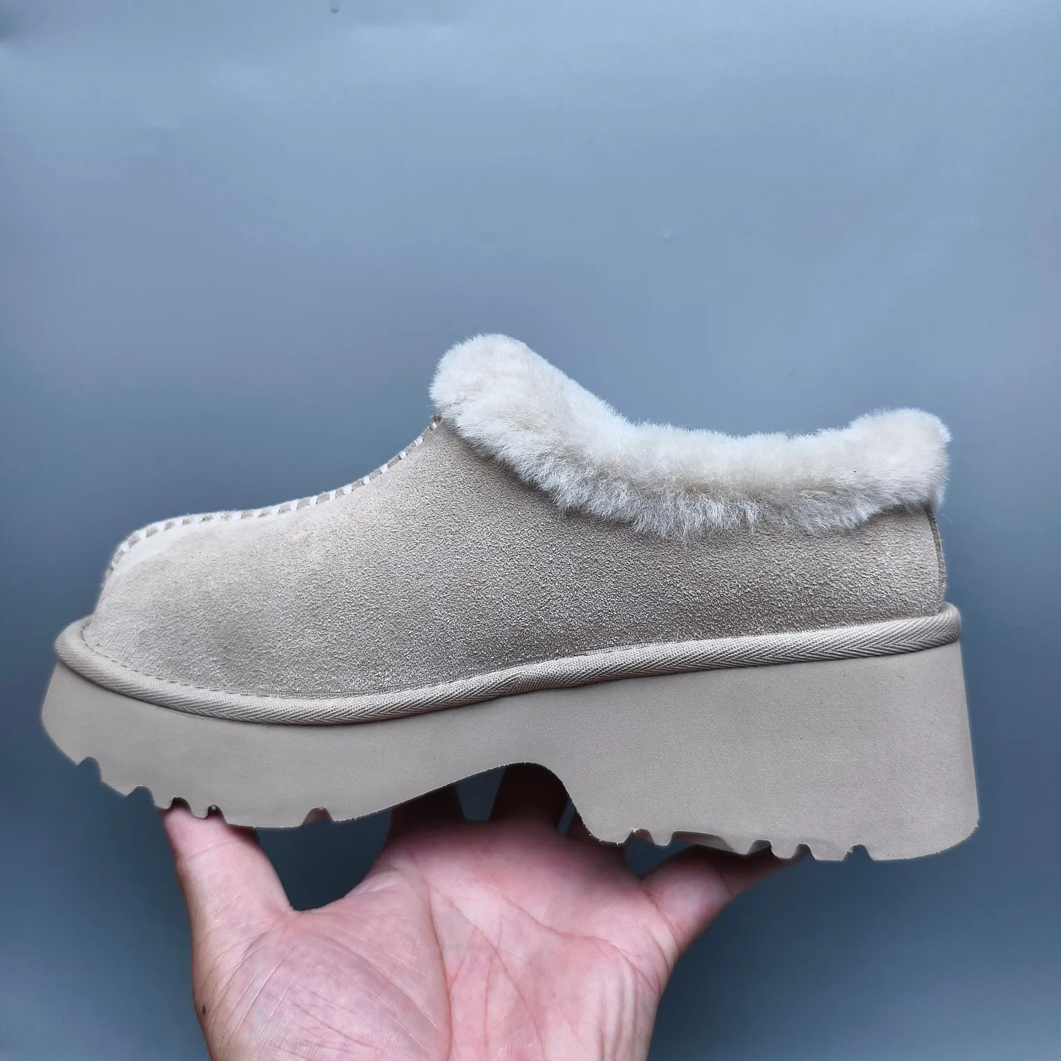 💰480 UGG sheepskin all-in-one snow boots 2510 thick-soled wedge fashion shoes Color: maroon sand walnut Matching size: 35-40